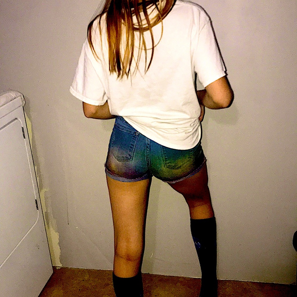 Tinted rainbow shorts